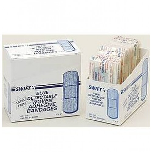 Metal Detectable 1 x 3 Woven Strip Bandages