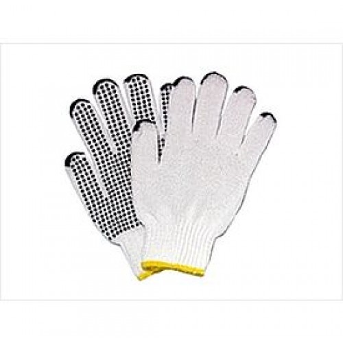 Cotton Work Gloves 1-sided PVC Dots