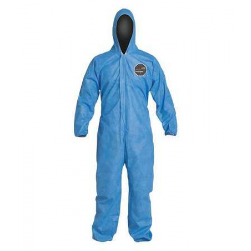 ProShield 127S Blue Coveralls With Hood & Elastic Wrists and Ankles (25/CS), Ships Free