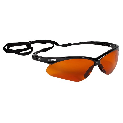 Nemesis Safety Glasses (19642), Copper Copper Lenses with Black Frame