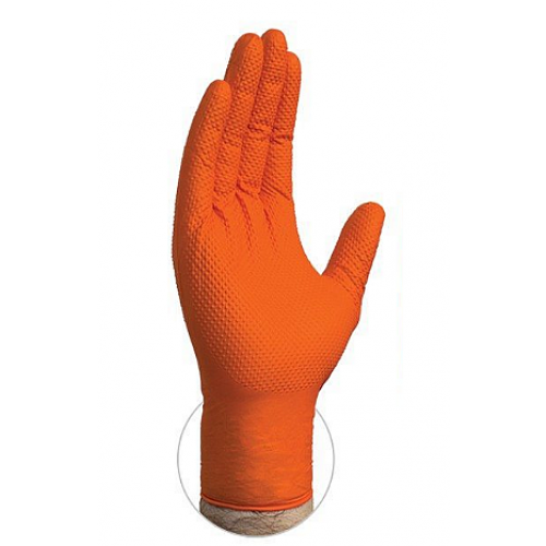 Liberty Glove 2028HO Orange Nitrile Gloves, Powder Free 8 Mil, SHIPS FREE