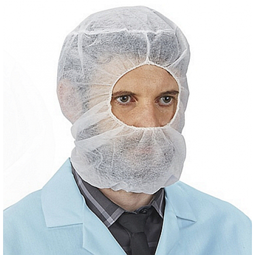 Hair Net Beard Guard Combo 10 bags of 100, 1000ct