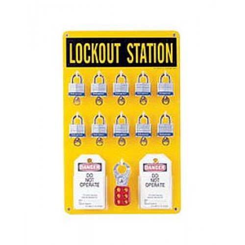 Brady Lockout Tagout Wall Station 10 Unit