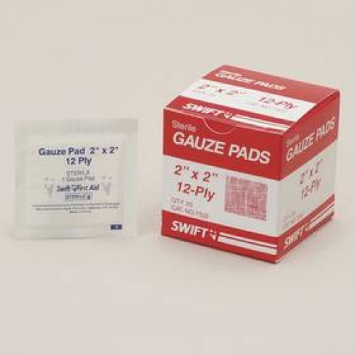 Swift gauze pads 2 x 2,  25/bx