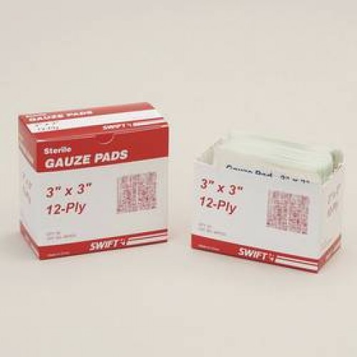 Swift gauze pads 3 x 3 , 25/bx