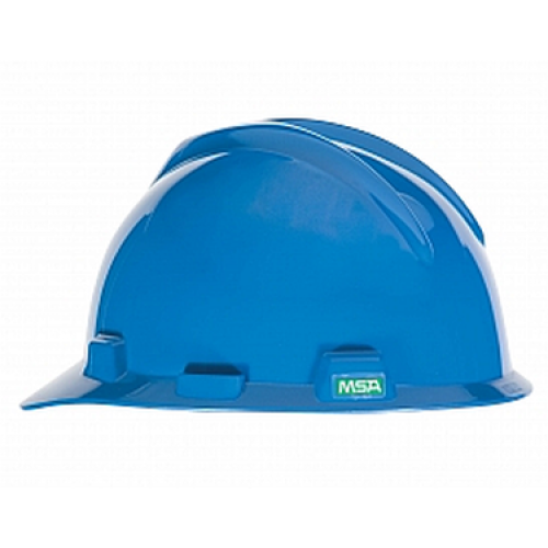 Large MSA 477483 Cap Style Blue Hard Hat with Ratchet Suspension