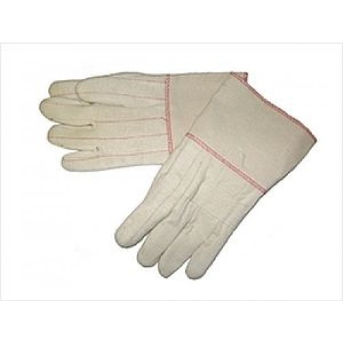 30 oz Hot Mill Gloves Burlap Lined with 4.5" Gauntlet Cuff