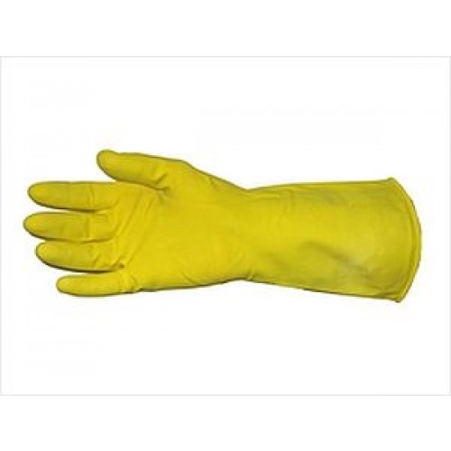 16 Mil Yellow Flock Lined Latex Gloves