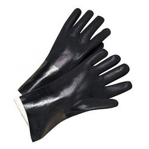 Radnor Large Black PVC Chemical Resistant Gloves with Sandpaper Palm