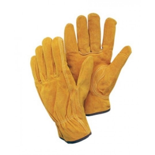 RADNOR® Large Natural Premium Split Cowhide Unlined Drivers Gloves (DZ)