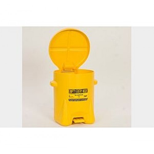 Yellow Oily Waste Can, 6 Gallon
