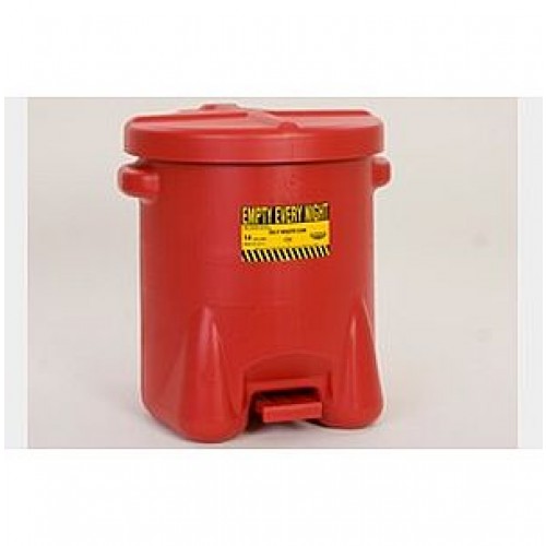 Red Oil Waste Can, 14 Gallon