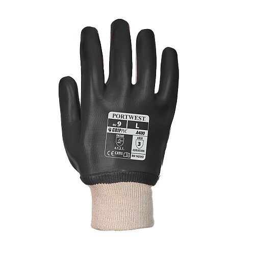 PVC Dipped Cotton Work Gloves with Knitwrist