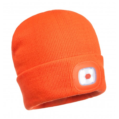 Beanie Cap with LED Head Light USB Rechargeable