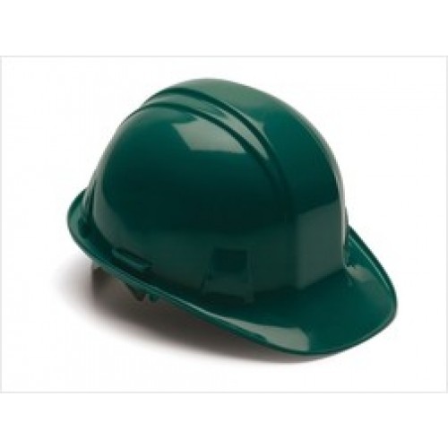 Pyramex Cap Style Green Hard Hat with Ratchet Suspension
