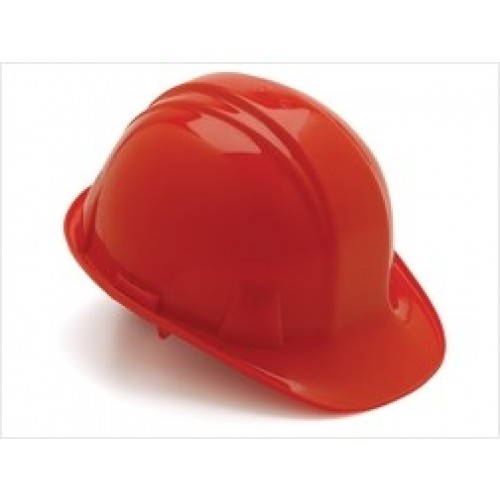 Pyramex Cap Style Red Hard Hat with Ratchet Suspension