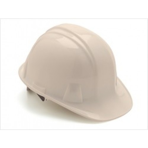 Pyramex Cap Style White Hard Hat with Ratchet Suspension