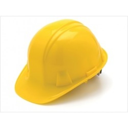 Pyramex Cap Style Yellow Hard Hat with Ratchet Suspension