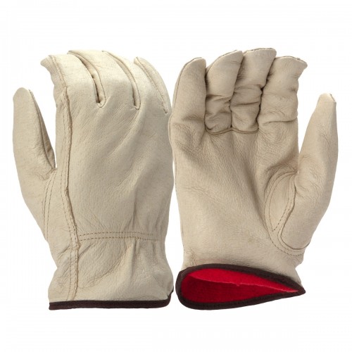 Pyramex GL4003K Pigskin Leather Fleece Driver Coated Gloves (DZ)