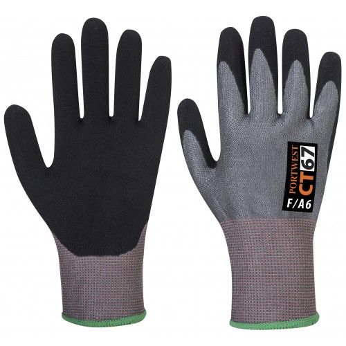 Portwest CT67 Foam Nitrile A6 Cut Resistant Gloves