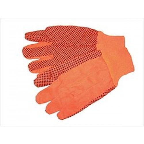 10 oz Hi-Viz Orange PVC Dotted Gloves