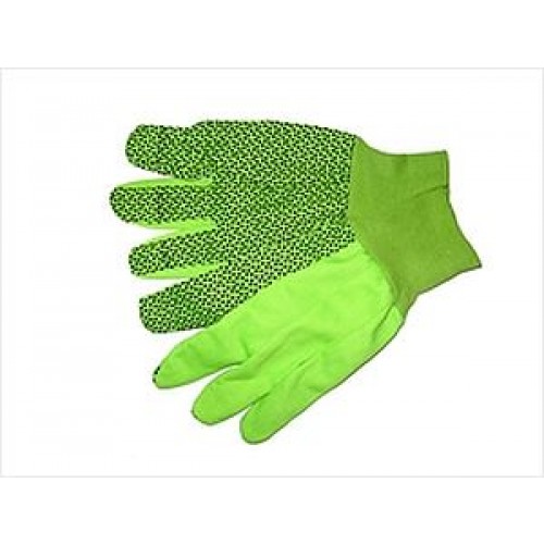 10 oz Hi-Viz Green PVC Dotted Gloves