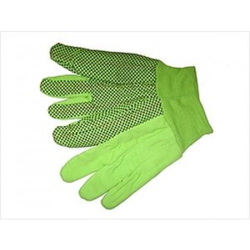 18 oz Hi-Viz Green PVC Dotted Gloves