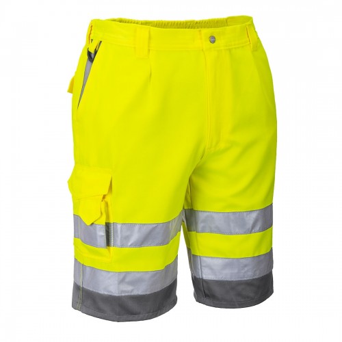 Portwest E043 Hi Visibility Cotton/Poly Work Shorts