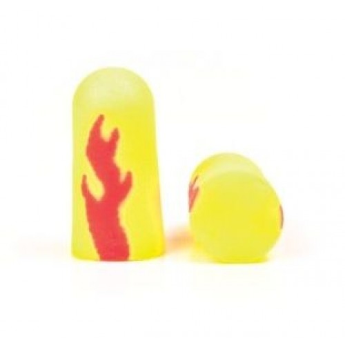 EARsoft 312-1252 Uncorded Yellow Neon Blast Earplugs, 33 NRR