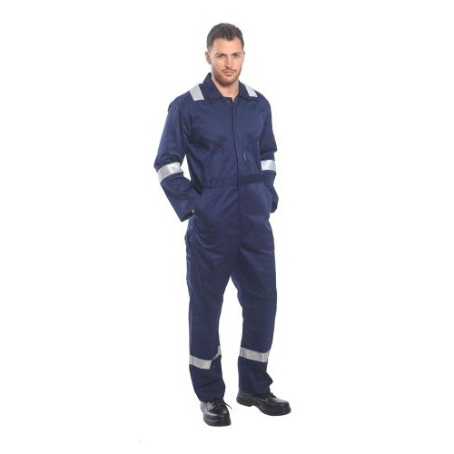 Portwest F813 Poly / Cotton Navy Blue Coveralls