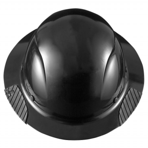 DAX Matte Black Fiber Resin Full Brim Hard Hat HDF-15KG