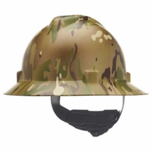 MSA 10204784 V-Gard Hydro Dip Full Brim Hard Hat with Fas-Trac Suspension - Multi Camo