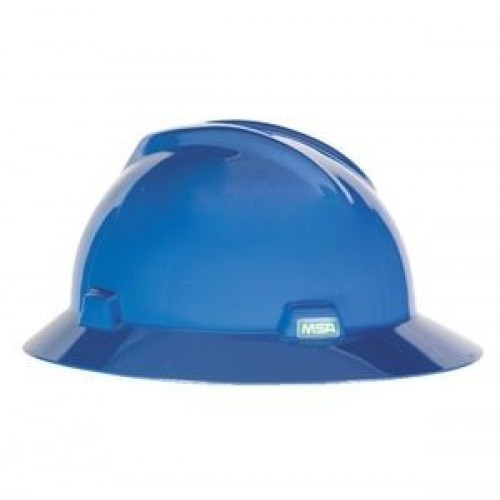 Blue MSA Full Brim Hard Hat 454732, blue Hard hats