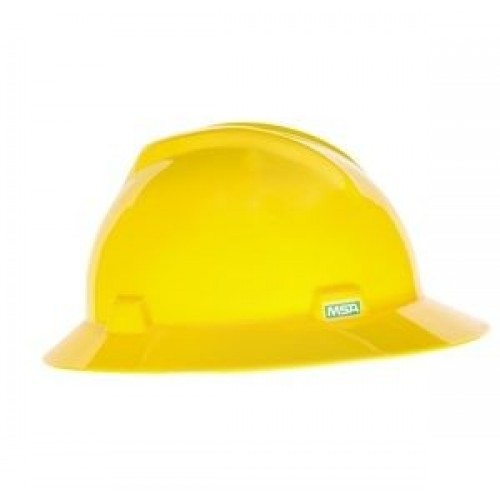 Yellow MSA Full Brim Hard Hat 454730, yellow hard hats