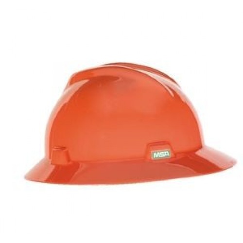 Orange MSA Hard Hat Full Brim 454734, orange hard hats
