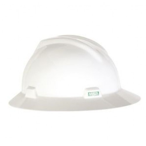 MSA White Hard Hat with Full Brim 454733, msa hard hats