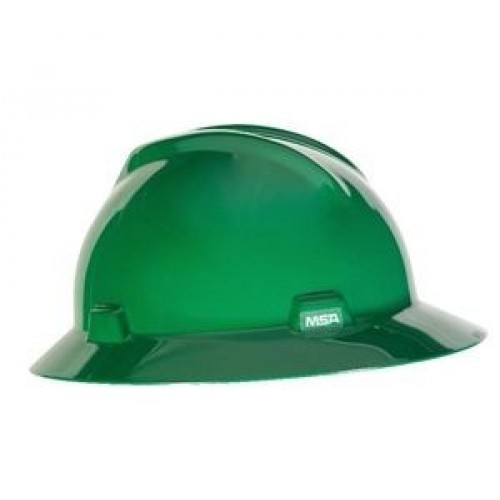 MSA Hard Hat Full Brim Green MSA 475370, green hard hats, msa hard hats