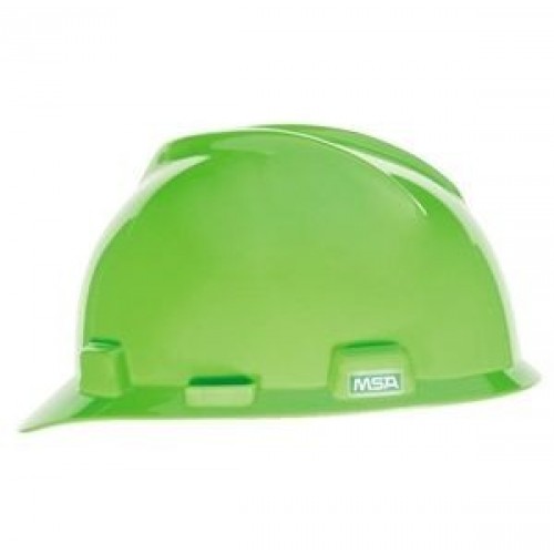 MSA Hard Hat, Cap Style Lime Green MSA 815565, ratchet suspension hard hat, msa hard hats