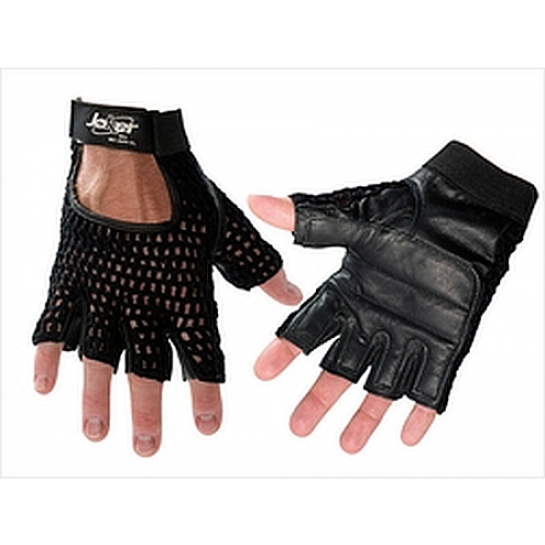 Fingerless Mechanics Gloves, Impact Lifting Gloves,Padded Synthetic Leather