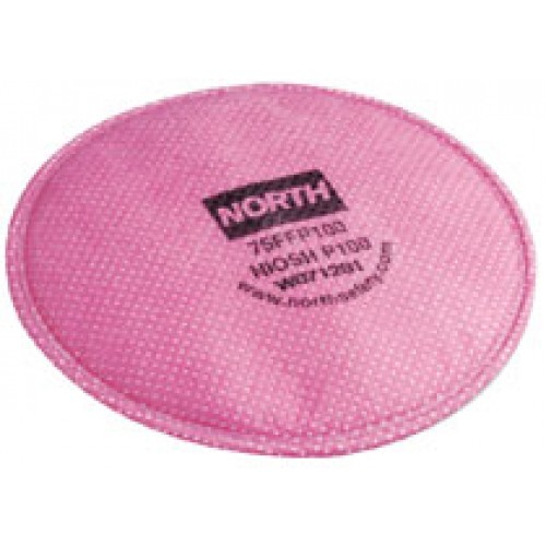 North Safety P100 Low Profile Filter with Odor Relief pancake filters for North respirator
