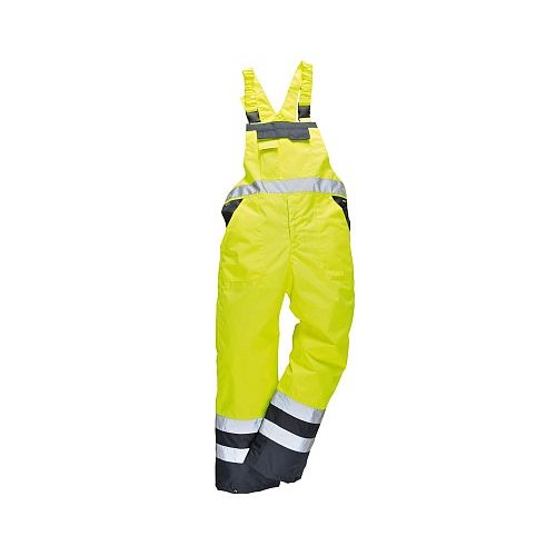 Lined Bib Pants, Hi Viz Yellow Portwest S489