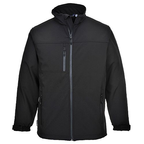 Black Softshell Fleece Lined Jacket Portwest UTK50