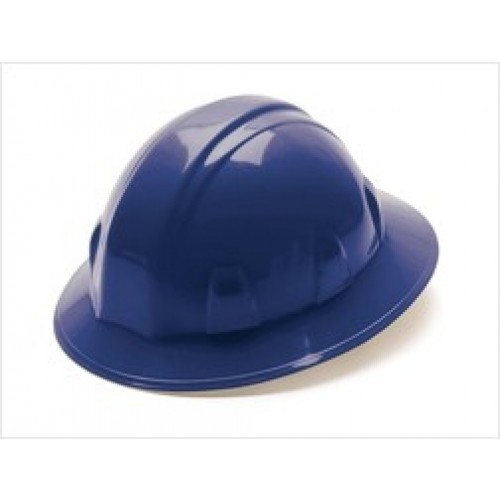 Pyramex Full Brim Blue Hard Hat with Ratchet suspension 26160 