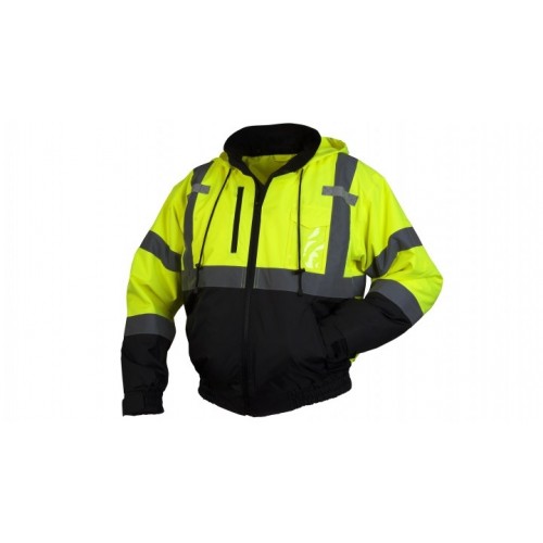 Pyramex RJ3110 Type R - Class 3 Hi-Vis Lime Bomber Jacket