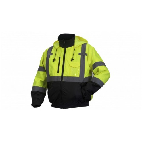 Pyramex RJ3110H Type R - Class 3 Hi-Vis Lime Bomber Heated Jacket
