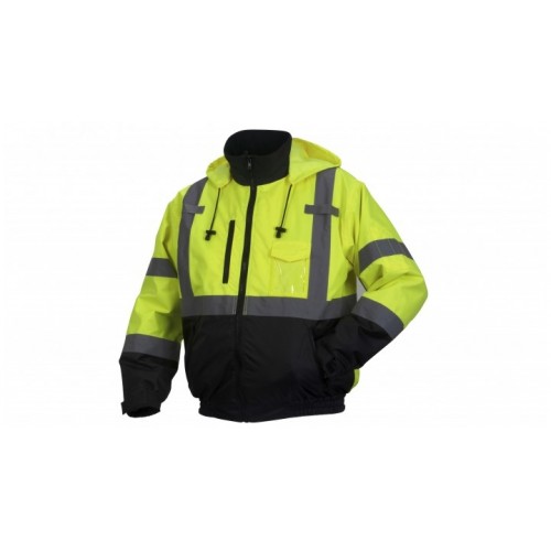 Pyramex RJ3110H Type R - Class 3 Hi-Vis Lime Bomber Heated Jacket