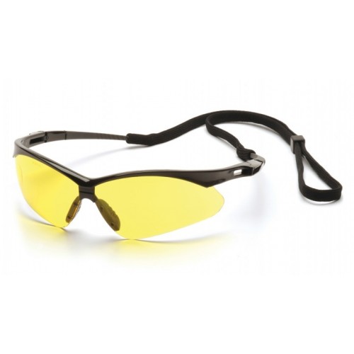 Pyramex SB6330SP PMXtreme Safety Glasses, Amber Lens, Cord