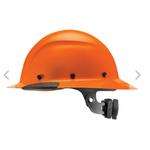 DAX Hi Orange Fiber Resin Full Brim Hard Hat HDF-18OG