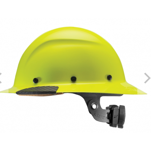 DAX Hi Viz Yellow Fiber Resin Full Brim Hard Hat HDF-18HV 