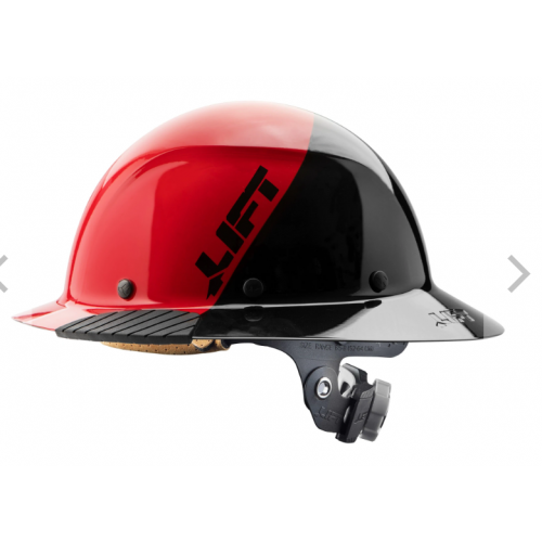 DAX Fiber-Reinforced Hard Hat Glossy Red & Black HDF50-RD